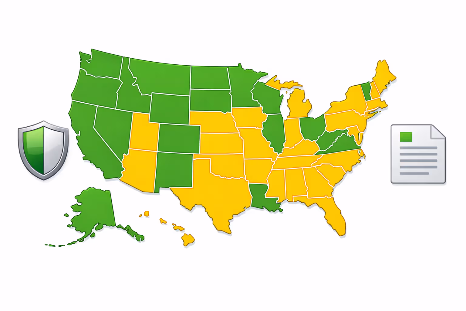 Color-coded US map showing states with pro-rata refund and short-rate cancellation policies for homeowners insurance